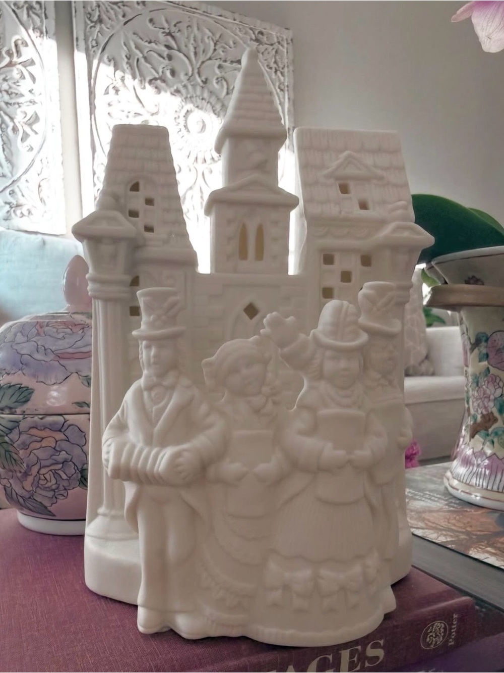 Porcelain Christmas candleholder